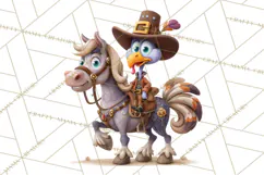 Whimsical Thanksgiving Turkey Clipart PNG, Holiday Turkeys Product Image 3