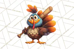 Whimsical Thanksgiving Turkey Clipart PNG, Holiday Turkeys Product Image 4