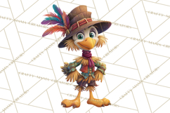 Whimsical Thanksgiving Turkey Clipart PNG, Holiday Turkeys Product Image 2