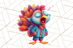 Whimsical Thanksgiving Turkey Clipart PNG, Holiday Turkeys Product Image 3