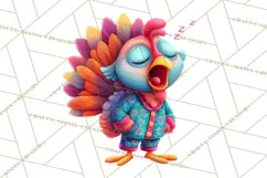 Whimsical Thanksgiving Turkey Clipart PNG, Holiday Turkeys Product Image 3