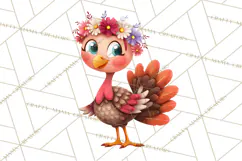 Whimsical Thanksgiving Turkey Clipart PNG, Holiday Turkeys Product Image 4