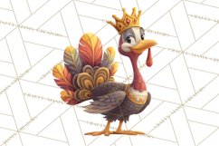 Whimsical Thanksgiving Turkey Clipart PNG, Holiday Turkeys Product Image 4