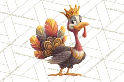 Whimsical Thanksgiving Turkey Clipart PNG, Holiday Turkeys Product Image 4