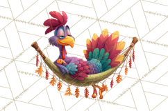 Whimsical Thanksgiving Turkey Clipart PNG, Holiday Turkeys Product Image 2