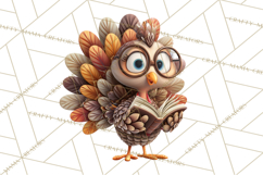 Whimsical Thanksgiving Turkey Clipart PNG, Holiday Turkeys Product Image 2