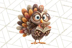 Whimsical Thanksgiving Turkey Clipart PNG, Holiday Turkeys Product Image 2