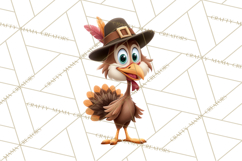 Whimsical Thanksgiving Turkey Clipart PNG, Holiday Turkeys Product Image 3