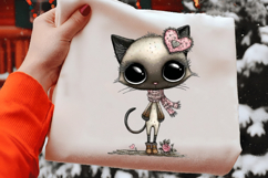 Playful Valentine Siamese Cat PNG Product Image 2
