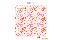 Retro Coquette Bow Seamless Pattern PNG, UV DTF seamless Product Image 2