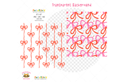Retro Coquette Bow Seamless Pattern PNG, UV DTF seamless Product Image 3