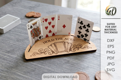 Playing Card Holder Laser Cut. Playing Card Stand SVG Product Image 1