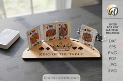 Playing Card Holders Bundle Laser Cut. Card Stand SVG Product Image 9