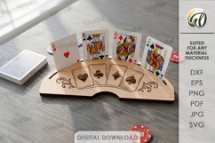Playing Card Holders Bundle Laser Cut. Card Stand SVG Product Image 10