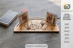 Playing Card Holders Bundle Laser Cut. Card Stand SVG Product Image 12