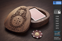 Playing Card Box Laser Cut | Card Case | Playing Card Holder Product Image 1