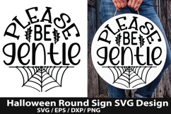 Halloween Round Sign SVG Design - Thick thighs and witchy Product Image 3