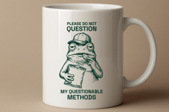 Funny Frog SVG Sarcastic Questionable Methods PNG Art Product Image 2