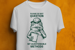 Funny Frog SVG Sarcastic Questionable Methods PNG Art Product Image 3