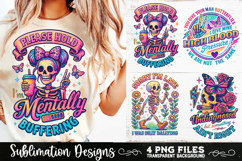 Funny Skeletons Sarcastic Retro PNG Sublimation Product Image 4