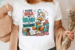 Please Hold My Brain Is Buffering Funny Duck PNG Art Product Image 2