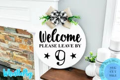 Please Leave By 9 Svg Funny Farmhouse Door Sign Svg Sign Svg Product Image 1