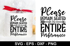 Please remain seated SVG - Christmas Toilet Paper Design Product Image 1