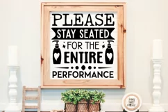 Please Stay Seated For The SVG, Farmhouse Sign Design Product Image 3