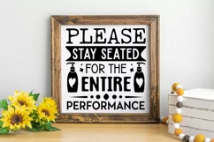 Please Stay Seated For The SVG, Farmhouse Sign Design Product Image 2