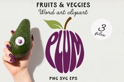 Fruit Typography BUNDLE, Fruit Word Art SVG | PNG | EPS Product Image 19