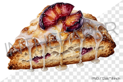 Plum Scones PNG Illustration Dessert Clipart backing fruit Product Image 1