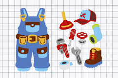3D Plumber Outfit and Tools SVG Product Image 4