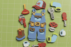 3D Plumber Outfit and Tools SVG Product Image 2