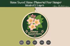 Plumeria Home sweet Home Door hanger Product Image 2