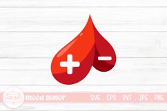 Plus and Minus Type Blood Clipart |Blood Donor Element Product Image 1