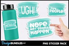 Sarcastic Attitude Watercolor PNG Sticker Pack Product Image 1