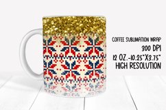 Winter Sweater & Glitter Sublimation Coffee Mug Wrap Product Image 1