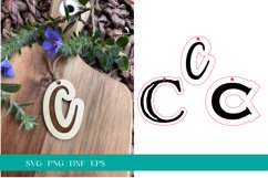 Monogram Letter C SVG, Letter C Tag SVG, Glowforge SVG, SVG Product Image 1