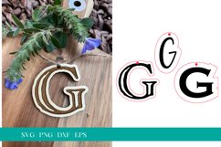 Monogram Letter G SVG, Letter G Tag SVG, Glowforge SVG, SVG Product Image 1