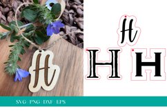 Monogram Letter H SVG, Letter H Tag SVG, Glowforge SVG, SVG Product Image 1
