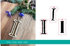 Monogram Letter I SVG, Letter I Tag SVG, Glowforge SVG, SVG Product Image 1