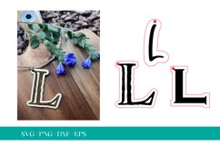 Monogram Letter L SVG, Letter L Tag SVG, Glowforge SVG, SVG Product Image 1