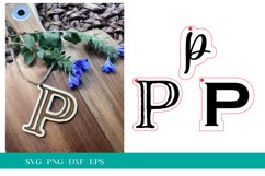 Monogram Letter P SVG, Letter P Tag SVG, Glowforge SVG, SVG Product Image 1