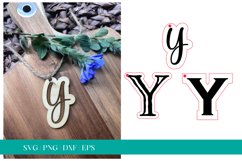 Monogram Letter Y SVG, Letter Y Tag SVG, Glowforge SVG, SVG Product Image 1
