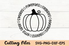 Fall Pumpkin Round Sign| Pumpkin SVG | Fall SVG Product Image 2