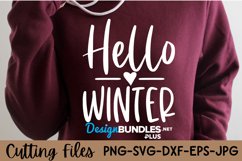 Hello Winter Svg | Christmas Svg | Fall Svg Product Image 1