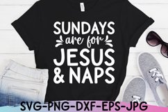Sundays Are For Jesus and Naps Svg, Christian Svg, Funny Svg Product Image 2