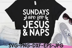 Sundays Are For Jesus and Naps Svg, Christian Svg, Funny Svg Product Image 2