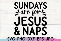 Sundays Are For Jesus and Naps Svg, Christian Svg, Funny Svg Product Image 3