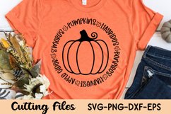 Fall Pumpkin Round Sign| Pumpkin SVG | Fall SVG Product Image 1